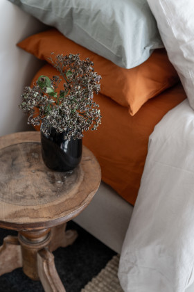 Washed Cotton Percale Sheet Set - Amber