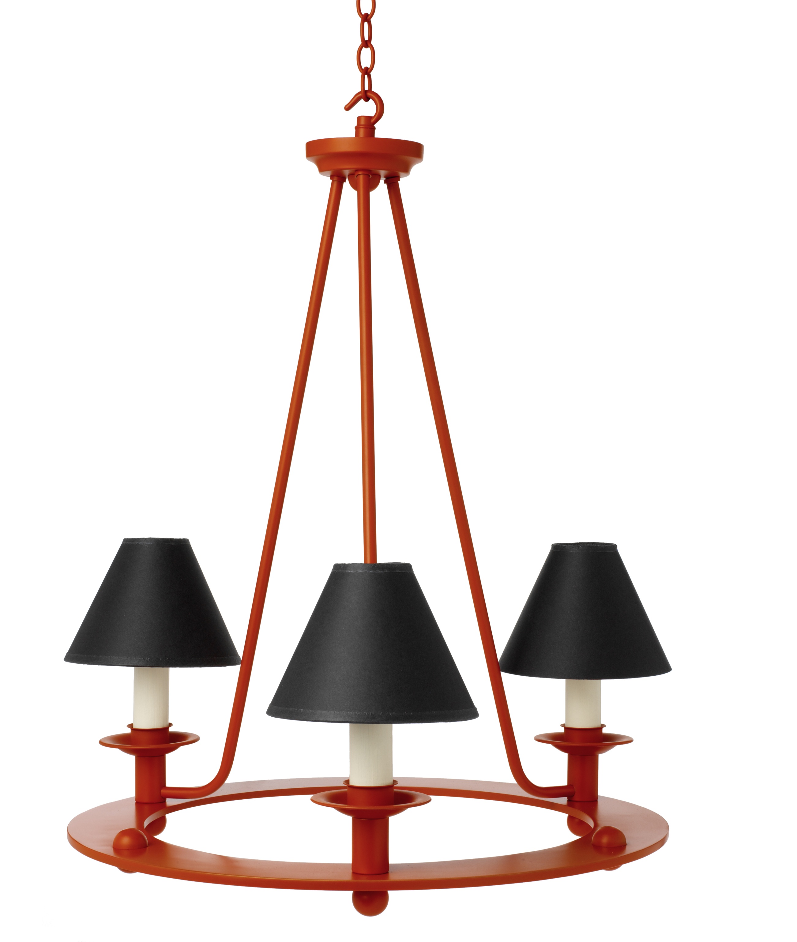 H2-030 - Flat Ring Chandelier - RED