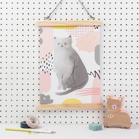 Dainty Forest Pastel cat print
