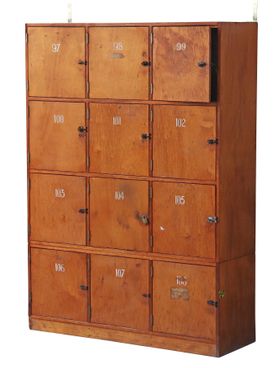 Reclaimed Vintage Wooden  Storage Lockers - Scaramanga