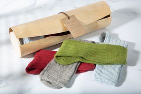 Gift set of 4 luxury lounge socks in alpaca