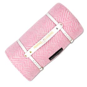 Pure new wool picnic blanket - Lollypop Pink
