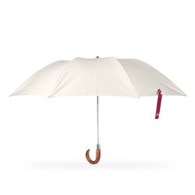 Heating & Plumbing London - British Folding Umbrella - Ivory/Burgundy
