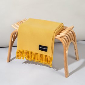 Daydreams - Merino Lambswool Throw - Sunflower Yellow