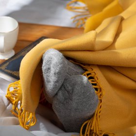Daydreams - Merino Lambswool Throw - Sunflower Yellow