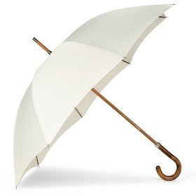 British Umbrella, Beech & Maple - Ivory/Burgundy