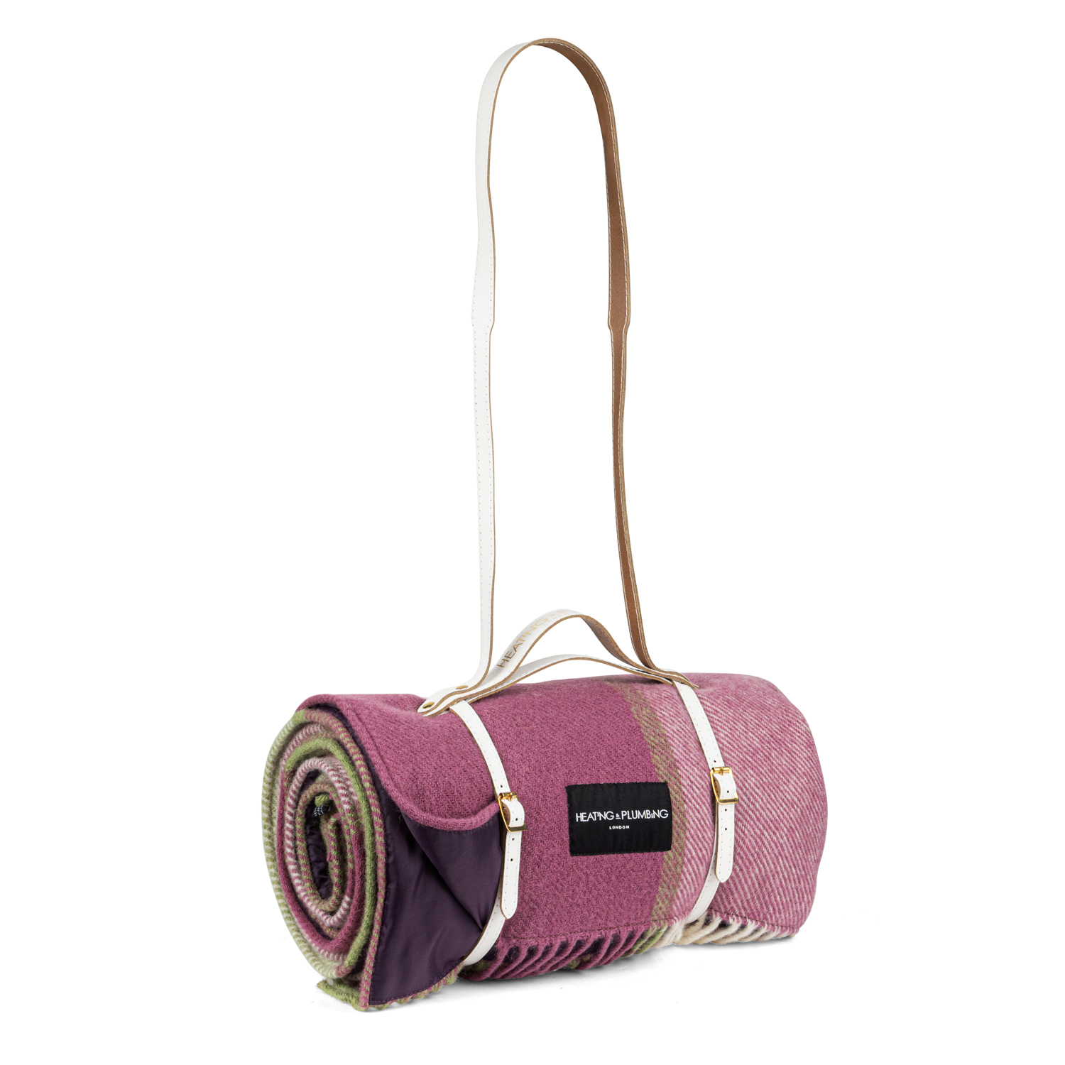 Heating & Plumbing London - Pure New Wool Picnic Blanket - Pink Checks