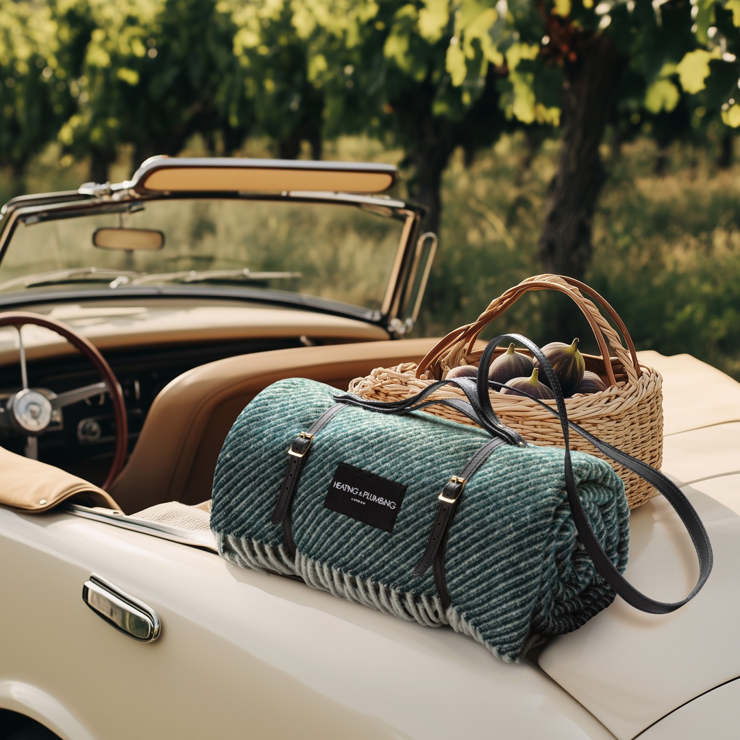 Heating & Plumbing London - Pure New Wool Picnic Blanket - The Roadster
