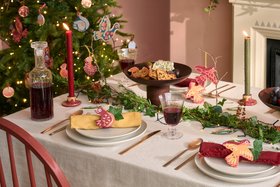 Annie Sloan Christmas 2026 Tree And Table Setting with cheese
