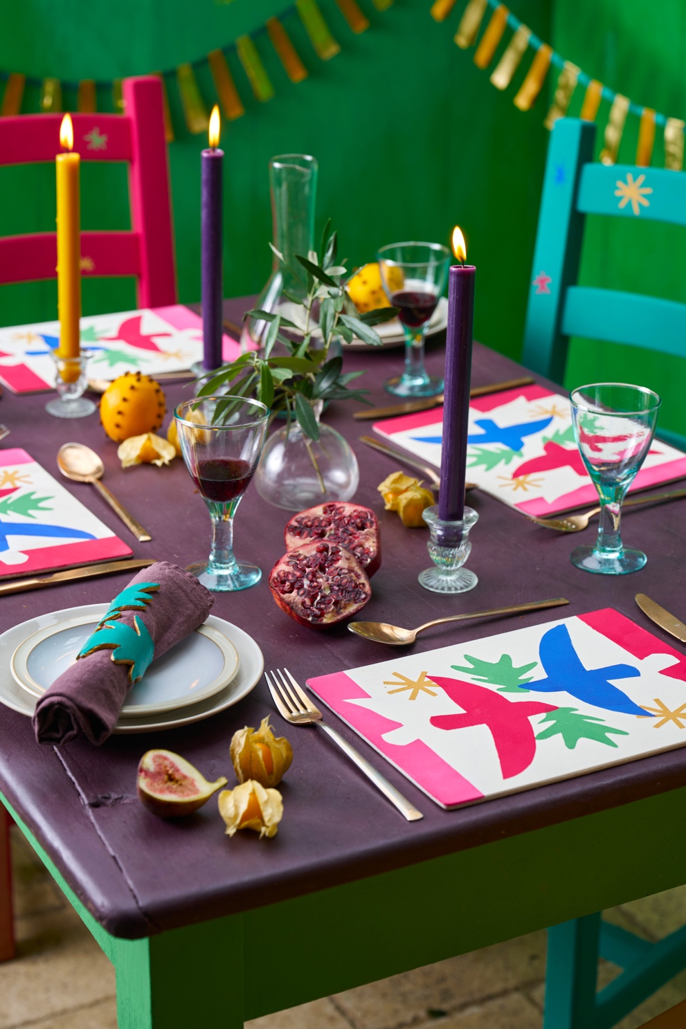 Annie Sloan Matisse Inspired Christmas 2025 - Tablescape Portrait