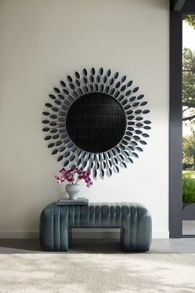 Arteriors, Frida Mirror, £2072, Hasting Bench, £4402