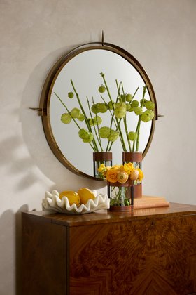 Arteriors, Nixon Mirror, £2,564 Flora Centerpiece £406 Joseph Vase Set Of Two £777