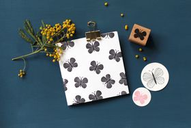 Perlenfischer Stempel Kleiner Schmetterling Rosa