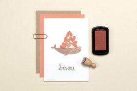 Perlenfischer Stempel Blauwal