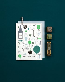 Perlenfischer Stempel Sektflasche