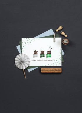 Perlenfischer Stempel Katze Klein