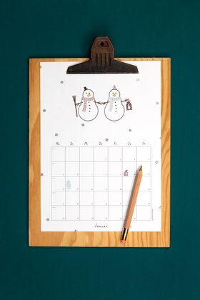 Perlenfischer Stempel Schneemann