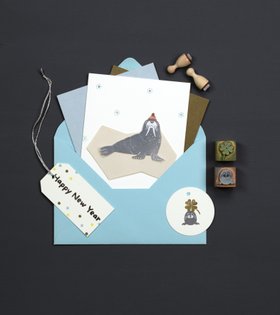 Perlenfischer Stempel Walross