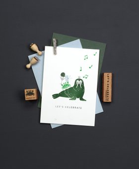 Perlenfischer Stempel Walross