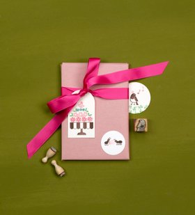 Perlenfischer Stempel Tortenplatte