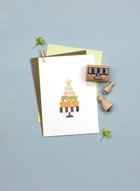 Perlenfischer Stempel Tortenplatte