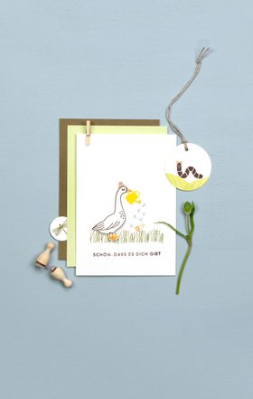 Perlenfischer Stempel Gans