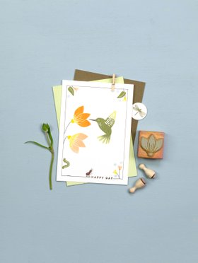 Perlenfischer Stempel Kolibri