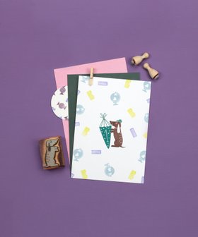 Perlenfischer Stempel Dackel sitzend