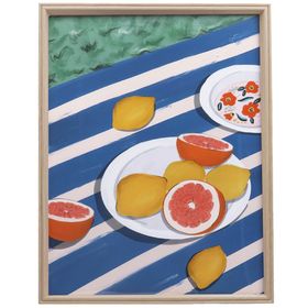 Citrus Plate Framed Print, Large, £16.99