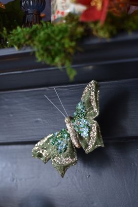 END SEP '25: Red/Green Fabric Butterfly Clip, Set of 2, £5.99