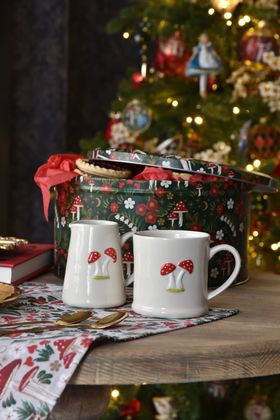 END SEP' 25: Toadstools Stoneware Mini Mug & Jug, & Cake Tin, from £7.49
