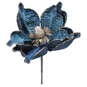 END SEP '25: Dark Blue/Gold Fabric Magnolia Pick, £3.49