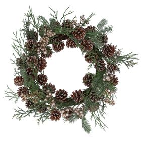 END SEP '25: Fir/Cone/Gold Berry Wreath, £29.99
