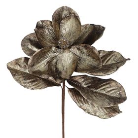 END SEP '25: Metallic Green/Gold Magnolia Stem, £9.99