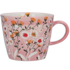 Pink Wild Daisy Stoneware Mug, £8.99