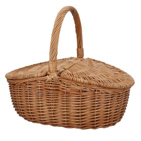 JAN '26: Wicker Oval Market/Picnic Basket, Lrg, £39.99