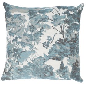 JAN '26: Blue Jacquard Trees Sq. Cushion w Pad, £29.99