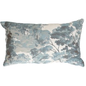FEB '26: Blue Jacquard Trees Rectangular Cushion w Pad, £29.99