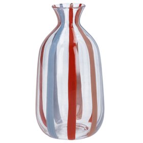 JAN '26: Mix Stripe Glass Vase, Sml, £11.99