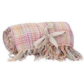 JAN '26: Multi Colour Thread Soft Touch Cotton Throw, £23.99