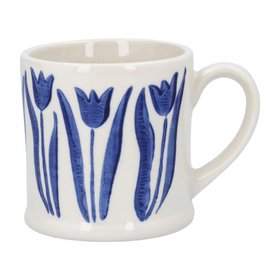 FEB '26: Stoneware Mini Mug - Blue Tulips, £7.49