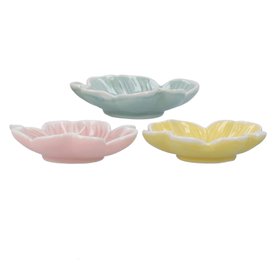 JAN '26: Stoneware Pastel Flower Mini Dishes, Set of 3, £19.49