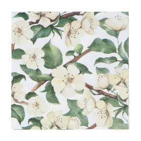 JAN '26: White Blossom Paper Napkins, Pack/20, £3.49