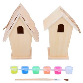 JAN '26: Paint Your Own Wood Birdhouse Kit, Set of 2, £17.99