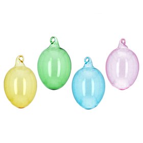 JAN '26: Pastel Multi Coloured Glass Egg Decoration, Set of 4, £9.99