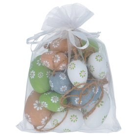 JAN '26: Flower Print Egg Decorations, Bag/15, £7.49