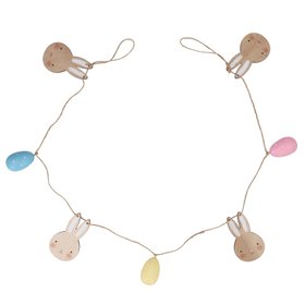 JAN '26: Wood Garland - Bunnies & Eggs, £9.99