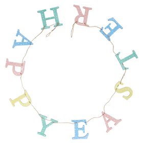 JAN '26: Wood Garland - Pastel Polka Dot Happy, £13.99