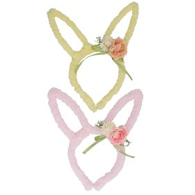 JAN '26: Faux Fur Bunny Ears Headband - Pink/Yellow, Set of 2, £7.99