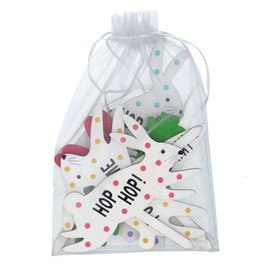 JAN '26: Wood Polka Dot Egg Hunt Signs, Bag/8, £11.99